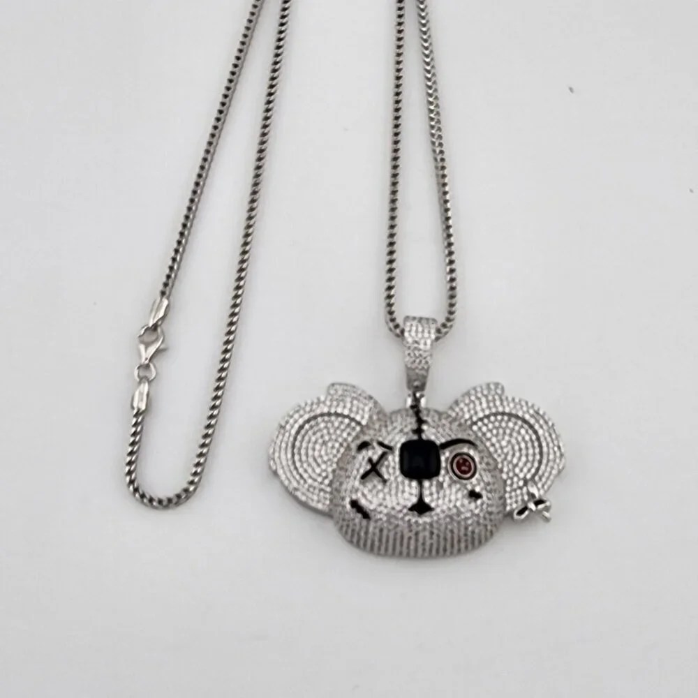 Wildly Cute: 925 Sterling Silver Koala Face Necklace